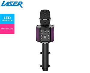 Laser Bluetooth Karaoke Microphone - Black