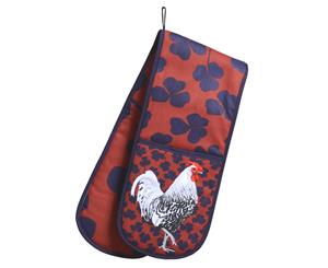 Leslie Gerry Rooster Design Double Oven Glove