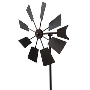 Lotus Collection 90cm Rustic Windmill Garden Stake