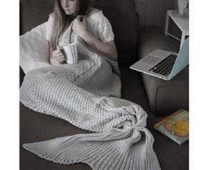 Luxe Mermaid Tail Blanket in Ash Grey