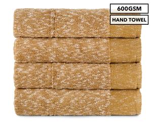 Luxury Living Parker Hand Towel 4-Pack - Ochre
