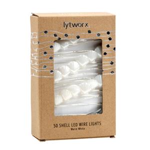 Lytworx Warm White Battery Operated Copper Wire Shells Party Light