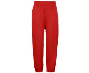 Maddins Kids Unisex Coloursure Jogging Pants / Jog Bottoms / Schoolwear (Pack Of 2) (Red) - RW6850