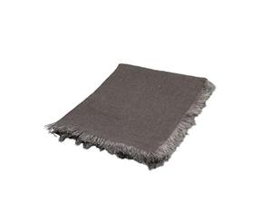 Mercer Linen Throw With Fringes 125X150Cm - Charcoal