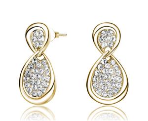 Mestige Gold Tamika Earrings w/ Swarovski Crystals - Gold