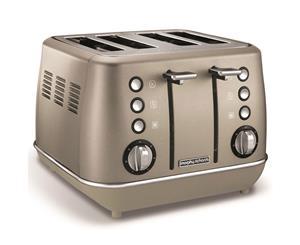 Morphy Richards 1880W Evoke Stainless Steel 4 Slice Toaster w Removable Tray PLT