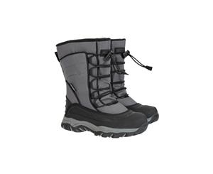 Mountain Warehouse Boys Park Youth Snow Waterproof Boots w/ Isodry membrance - Dark Grey