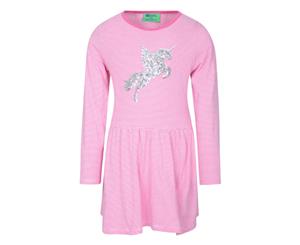 Mountain Warehouse Kid Daisy Kids Long Sleeved Unicorn Sequin Dress - Pink