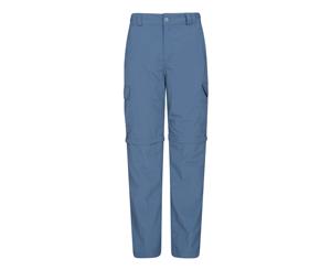 Mountain Warehouse Mens Explore Convertible Trousers w/ Elasticated Waistband - Blue