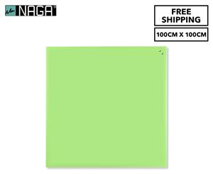 NAGA 100x100cm Magnetic Glassboard - Light Green