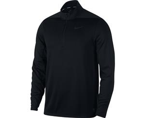 Nike Mens Dri Fit Core Half Zip Polyester Golf Sports Top - BlackBlackBlackBlack