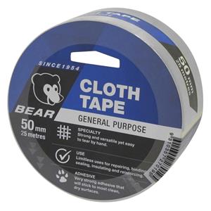 Norton Bear 50mm x 25m Silver Cloth Tape