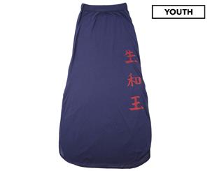 Odi Et Amo Youth Girls' Long Rhinestone Skirt - Dark Blue