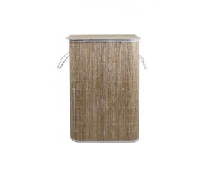 Odyssey Living Bamboo Laundry Basket Washed White