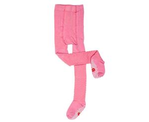 Oobi Girls' Pink Jacquard Knit Tights