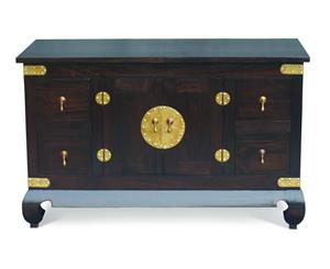 Oriental Chinese Style 4 Drawer Sideboard Mahogany