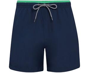Outdoor Look Mens Sparky Contrast Elasticated Swim Shorts - Navy/Kelly
