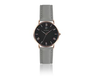 Paul McNeal - Rose Grey Leather unisex's Watch