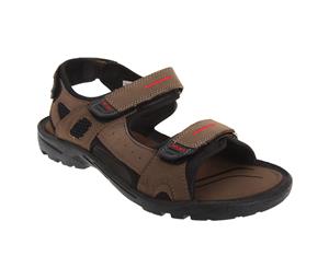 Pdq Mens Triple Touch Fastening Sports Sandals (Brown) - DF802