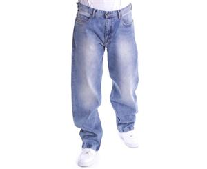 Pelle Pelle Baxter Baggy Denim Jeans Ice Wash - Blue
