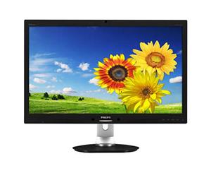 Philips 271P4Q Monitor (OFF-LEASE) 27" LED Full HD (1920 X 1080) Includes Web Cam Inputs DVI Display Port and VGA. HDMI w/3m warranty- Reconditio