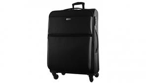 Pierre Cardin 71cm 4 Wheel Softshell Suitcase - Black