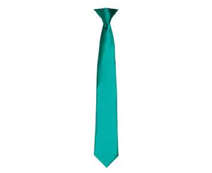 Premier Colours Mens Satin Clip Tie (Emerald) - RW4407