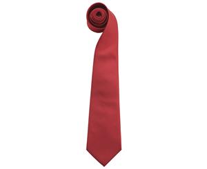 Premier Mens Fashion Colours Work Clip On Tie (Pack Of 2) (Red) - RW6938