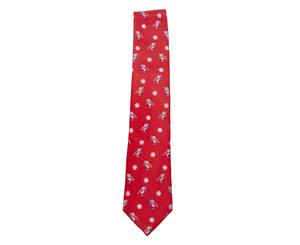 Proclimate Mens Christmas Tie (Red/Christmas Penguins) - XM137