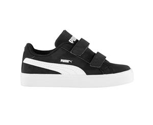 Puma Boys Smash Vulc Child Trainers Kids Junior Shoes Pumps Sneakers - Black/White