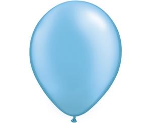 Qualatex 11 Inch Round Plain Latex Balloons (100 Pack) (Pearl Azure) - SG4586