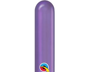 Qualatex Plain Long Latex Balloons (Pack Of 100) (Chrome Purple) - SG17227