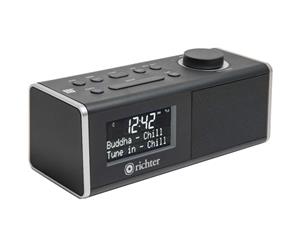 RR40BLK RICHTER Digital DAB+ Alarm Clock Radio Black Bluetooth/ NFC Richter Preset 10 DAB+ & 10 FM Stations DIGITAL DAB+ ALARM CLOCK RADIO