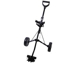 Ram Golf 2 Wheel Folding Steel Pull Buggy / Cart / Trolley - Black