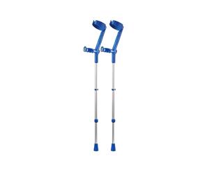 Rebotec Safe-In-Soft  Forearm Crutches with Cuff & Hinge - Blue