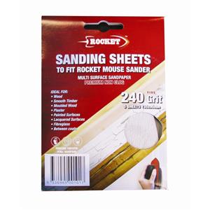 Rocket 80G Mouse Sanding Sheet - 5 Pack