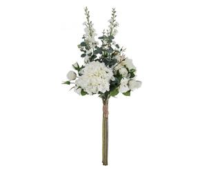 Rogue Plastic Fabric Wire Grand Garden Mix Bouquet White - Home Display