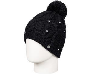 Roxy Clothing Womens/Ladies Shooting Star Fleece Lined Ski Beanie Hat - True Black