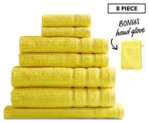 Royal Comfort Eden 8-Piece Egyptian Cotton Towel Pack - Yellow