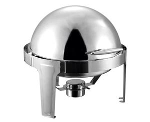 SOGA 6L Stainless Steel Chafing Food Warmer Catering Dish Round Roll Top