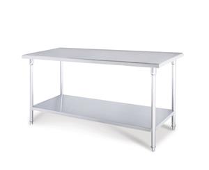 SOGA Commercial Catering Kitchen Stainless Steel Prep Work Bench 100*70*85cm