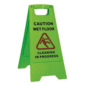 Sabco Green Caution Wet Floor A Frame Sign