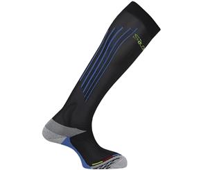 Salomon Unisex Winter Compression Reinforced Ski Socks (Black/Union Blue) - HZ119