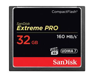 SanDisk 32GB Extreme Pro CompactFlash 160Mb/s Memory Card