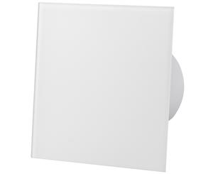 Shiny White Glass Front Panel 100mm Timer Extractor Fan for Wall Ceiling Ventilation