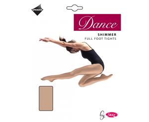 Silky Girls Dance Shimmer Full Foot Tights (1 Pair) (Light Toast) - LW164