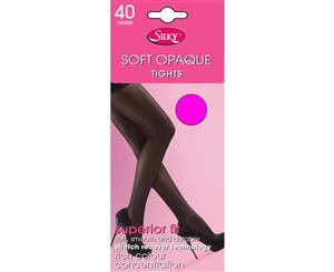 Silky Womens/Ladies Opaque 40 Denier Tights (1 Pair) (Neon Pink) - LW186