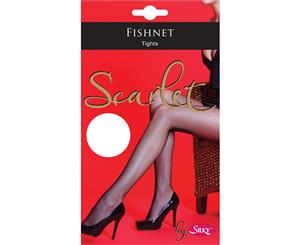 Silky Womens/Ladies Scarlet Fishnet Tights (1 Pair) (White) - LW212