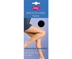 Silky Womens/Ladies Smooth Knit Tights Extra Size (1 Pairs) (Black) - LW254