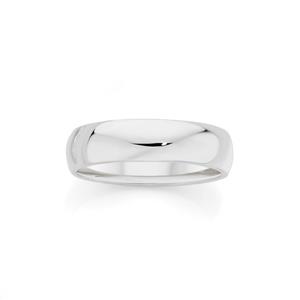 Silver 6mm Half Round Gents Ring